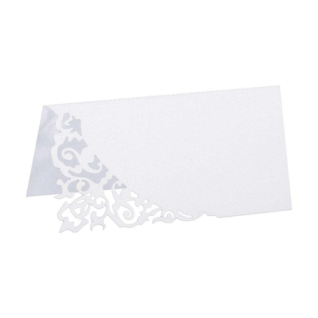 50pcs Table Name Place Cards 3.9 x 3.9" Favor Decor Hollow Design Seat Blank Card for Wedding Party Seating Place Cards