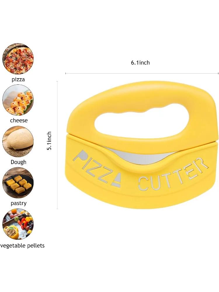 1 Stainless Steel Pizza Knife, Easy To Clean and Safe Covered Slicer