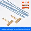 60W T-Type Soldering Iron Tip with Dual Slot Silicone Strip and 240MM High-Temp Pressing Head