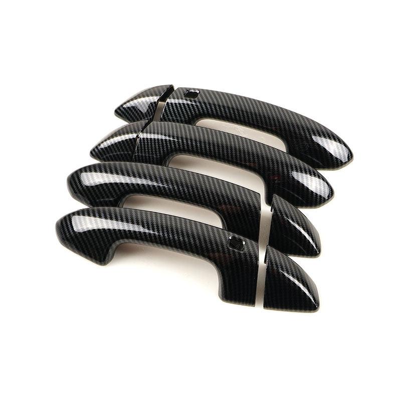For Kia Stinger 2018 ABS Carbon Fiber Texture Car Styling Exterior Door Handle Pull Cover Trim