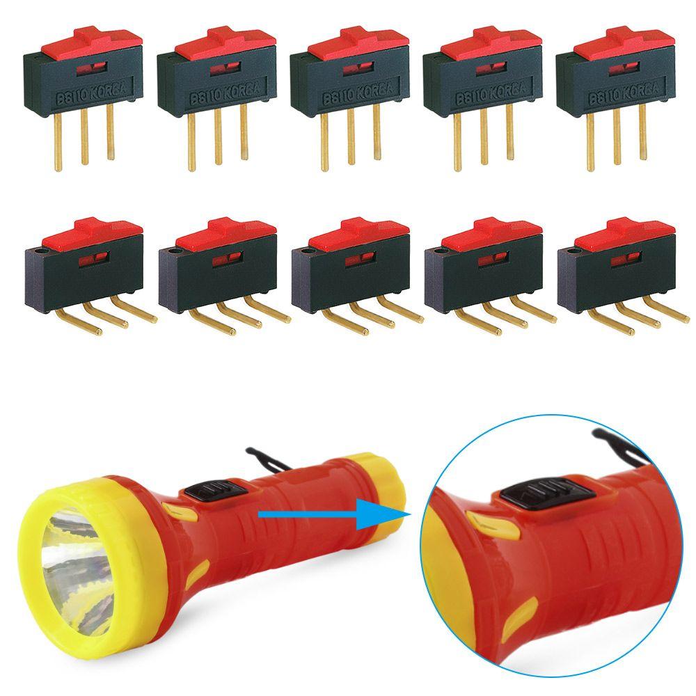 

5PCS Professional Red 2 Position 3 Pin BSI-10/BSI-10H 1P2T Slide Switch Toggle Switch BSI-10