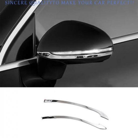 For Benz GLC X254 2023-2024 Silver Steel Rear View Mirror Strip Molding Trim 2PC