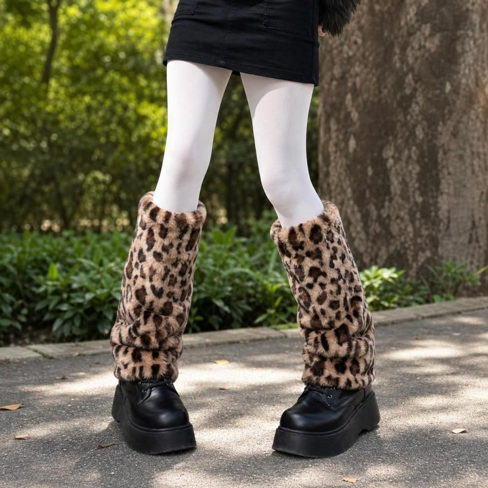 Fell Lolita Stiefelüberzug Y2K Lange Socken Harajuku Stil Warmer Kniewärmer Damen