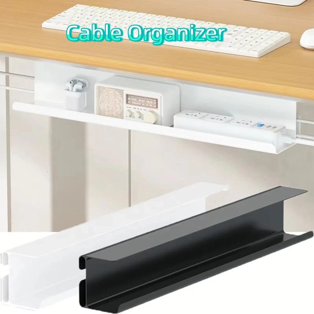 No Trace Under Table Cable Tray Flame Retardant Cable Organizer Cable Management Tray  Home Office