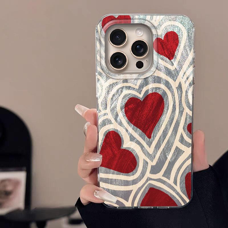 Case For IPhone 16 16 Pro Max 5G Phone Cover Graffiti New Pink Love Butterfly Knot Rose Patterns Luxury Bumper For IPhone 16