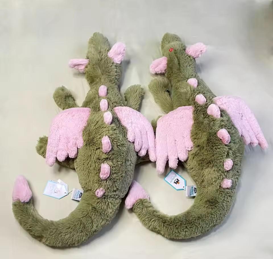 Non-Toxic 55Cm Gift Matcha Dragon And Purple Dragon Keychain Plush Toy Cute And Soothing Companion Plush Toy Holiday Gifts S Ss