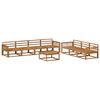 Outdoor Sofa Set 8 Pcs Natural Solid Acacia Wood