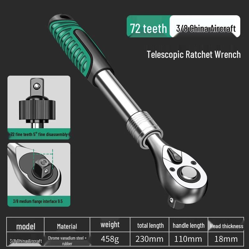 Universal Multifunctional Ratchet Wrench Extension Set