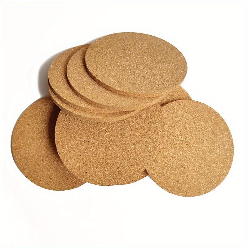 

20Pcs Cork Leather Coaster Set Heat Insulation Non-Slip Mat Square Round Placemat for Drinks Coffee Table Kitchen Protector