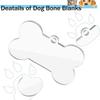 30Pcs Acrylic Bone Blanks Clear Acrylic Blank Dog Bone Shape Key Ring Kit Pet Ornament for DIY Keychain Craft and Project Making