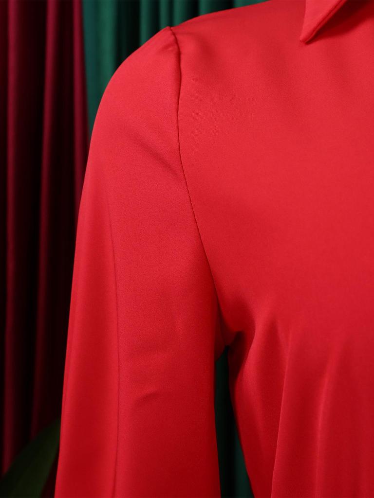 European & American Plus Size Women's Solid Color Dress - Fashionable & Stylish