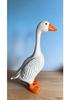 Goose Statue: White Resin Weather-Friendly Outdoor Decor - Indoor Outdoor Versatility Resin Figurine for Patio Lawn Yard Living Room
