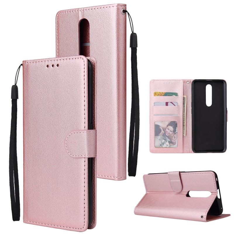 Per OPPO F11 pro Custodia Protettiva per Telefono Tipo Portafoglio in Pelle PU con Fibbia e 3 Posizioni per Carte