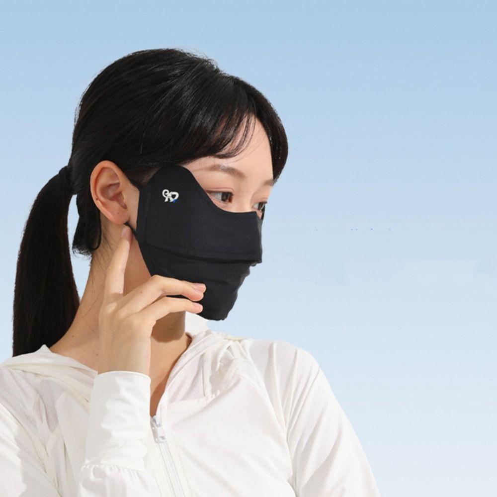 Sunscreen Face Scarf Ice Silk Mask Summer Face Gini Mask Breathable Face Cover  Women/Girls