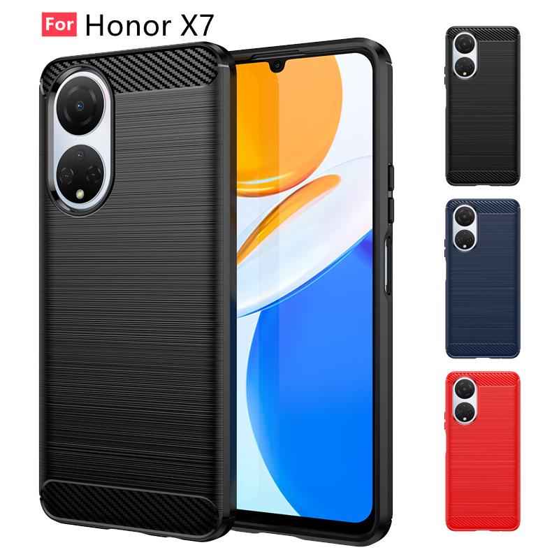 For Huawei Honor X7 Case Cover For Honor X7 Capas New Phone Back Shockproof Bumper Soft TPU Carbon Fiber Cover Honor X 7 8 X8 X7
