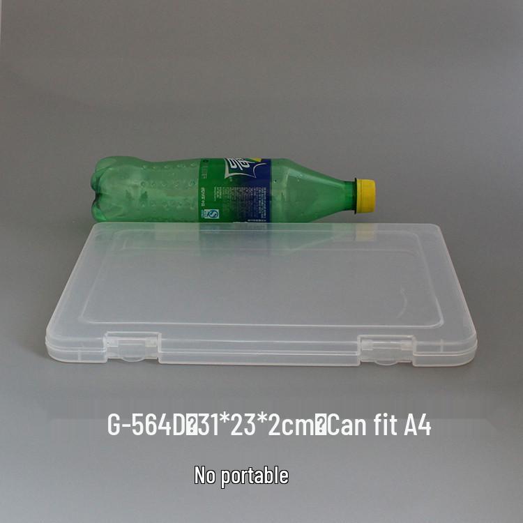 Large Square A4 Document Storage Box with Transparent Lid