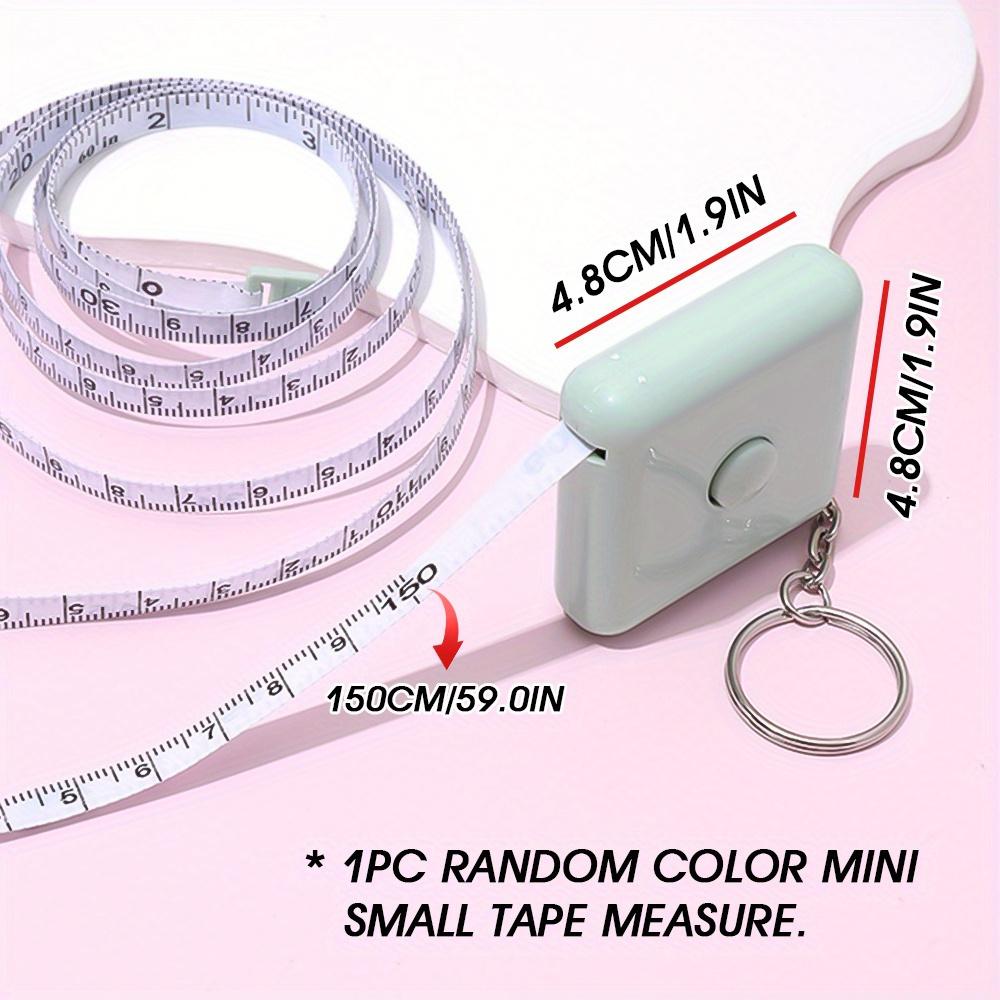 Portable 1pc 59-Inch Mini Retractable Tape Measure for Body, Sewing & Crafts Durable Double Scales, with Keychain Hole