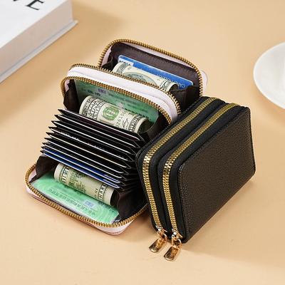 Portafoglio Chic in Pelle con Cerniera Porta Carte per Donna Scomparti Multipli Sicuri Ecopelle alla Moda con Portamonete Lussuoso