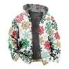 Men's Christmas Print Jacket Men's Spring And Autumn Casual Trend Zipper Hooded Jacket