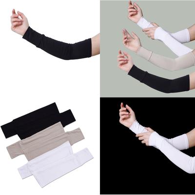 Breathable Women Sun Block Arm Sleeves Fingerless Gloves Sun Block Arm Covers for Cycling and Driving Hiking Use