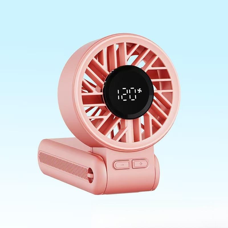 

2025 High-Speed Portable USB Rechargeable Foldable Handheld Fan with Powerful Wind 177*69*24mm кораловий