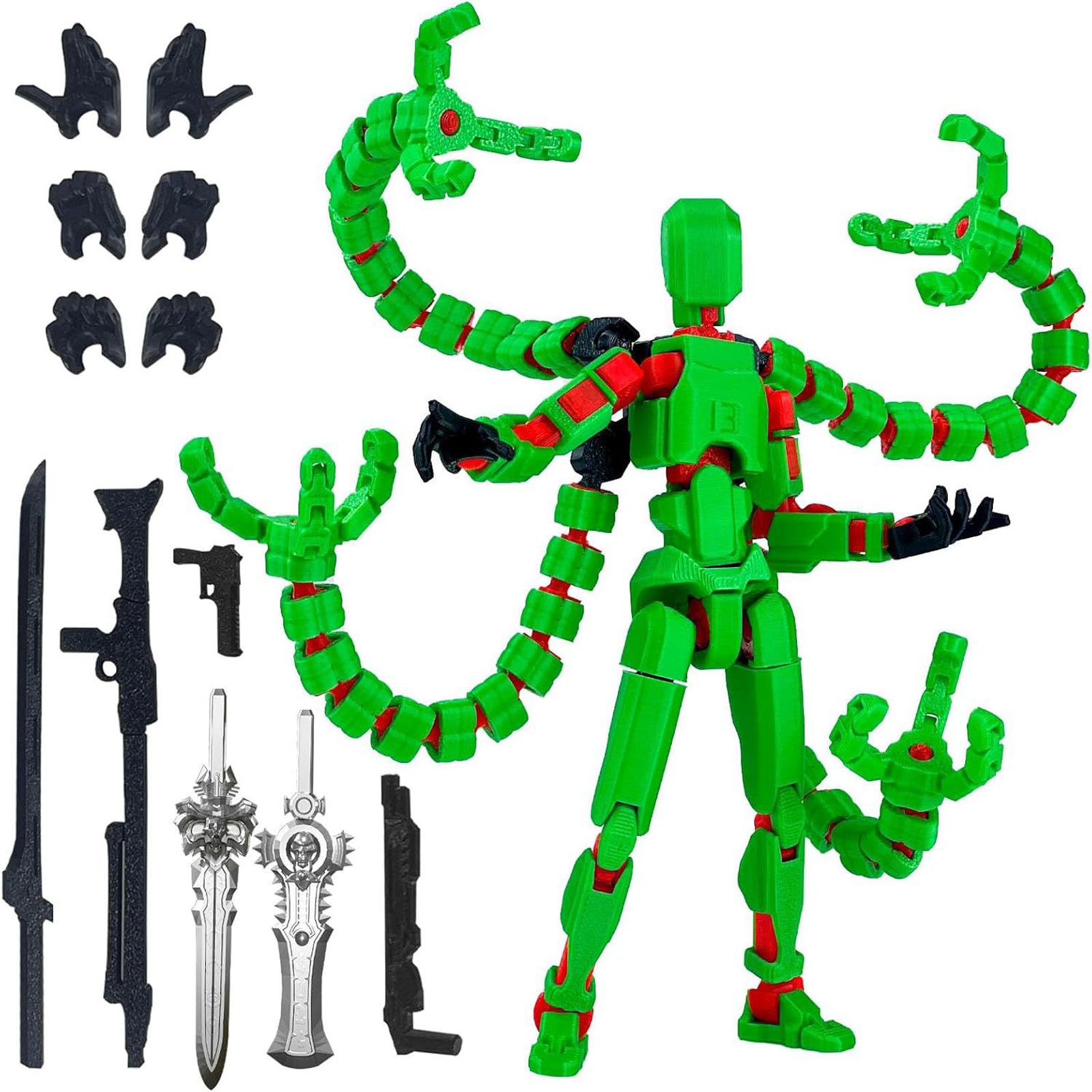 

Articulated Action Figure Model Kit with Multiple Interchangeable Hands and Weapons 3D Printed DIY Assembly Poseable Collectible Display One Size