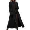 Long Sleeve Solid Color Woolen Coat Casual Women Fashion Outerwear