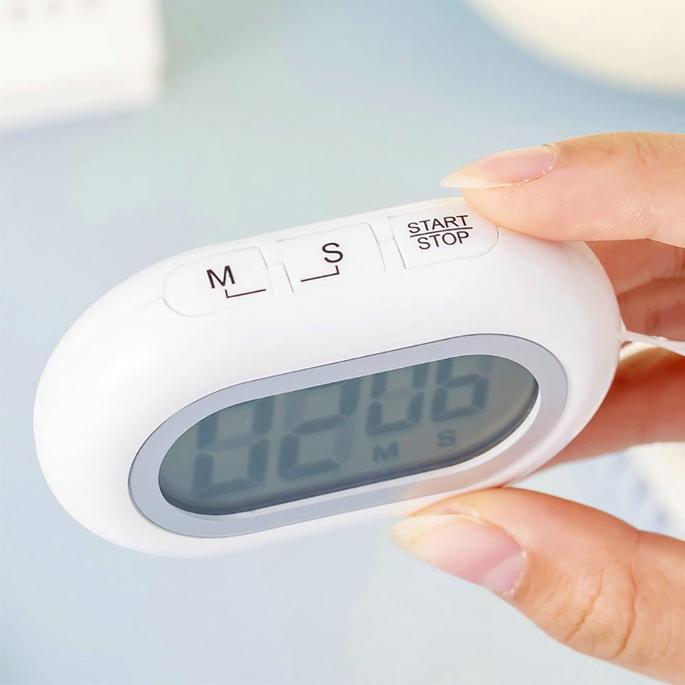 LCD Digital Kitchen Timer Magnetic Countdown Up Clear Loud Alarm for Cooking Sports Home Kitchen Reminder Accessories with Stand