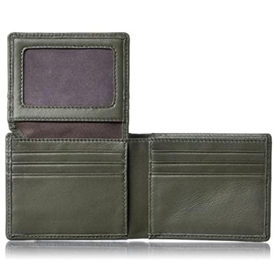 Carteira Bifold de Couro de Cordeiro Italiana com 12 Slots para Cartão, Licença, Sem Porta-Moedas, Embalada para Presente [VOICE] Couro, Ultra-Leve, 90g, 1,5cm de Espessura, Slots Masculinos, Para Motorista