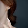 [Vintage Metal Earrings for Women Gold Open Hoop Earrings Simple and Elegant Lightweight Fashion Daily Jewelry]