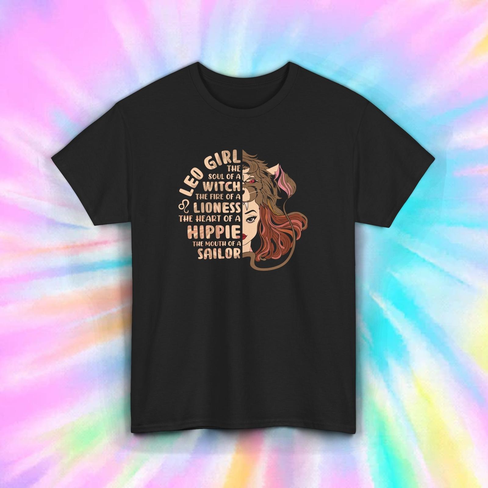 Leo Girl T-Shirt Mens Womens Tees Top S-5XL Astrology Zodiac Lion Witch Hippie Funny Graphic Tee Gift M