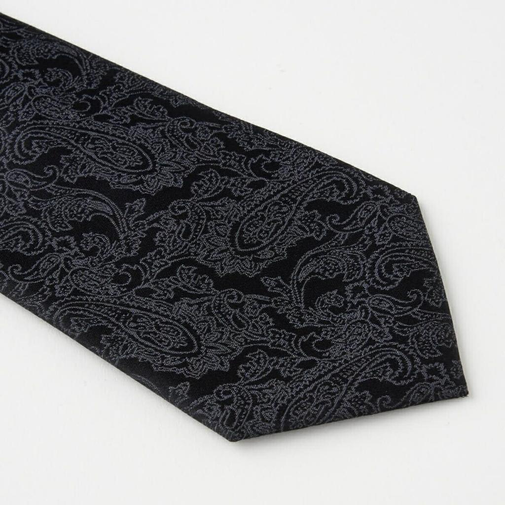 [Ogier] 100% Silk Tie, Regular Tie, Jacquard Weave, Paisley Pattern, Gift, Business, Men's, Stylish, 8cm Width