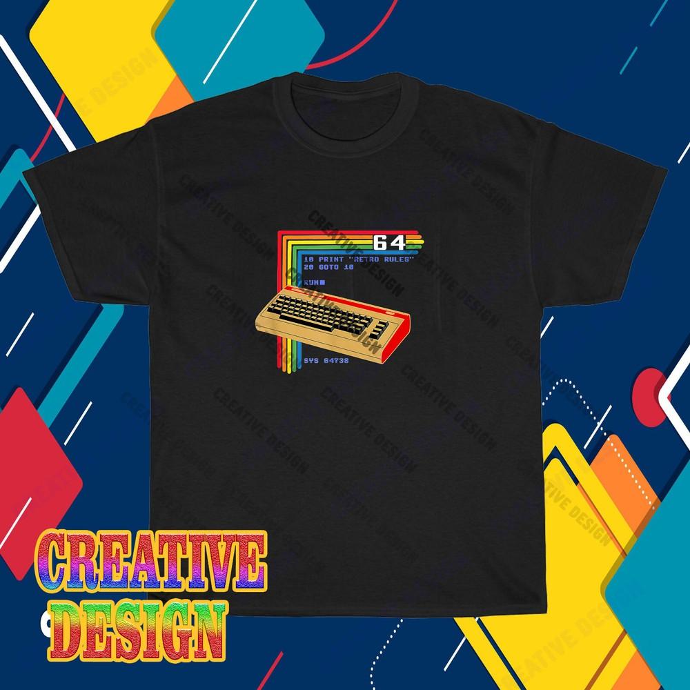 

New The Commodore 64 C64 Retro Computer T-Shirt Funny Size S to 5XL 4XL