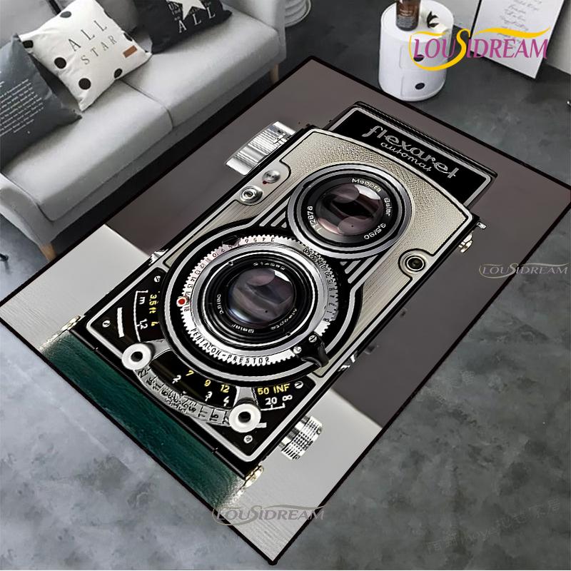 Vintage Camera carpet children play Rug living room bedroom Kitchen non-slip Mats Decor photography props birthday gift Alfombra