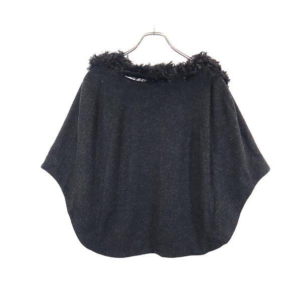 MACKINTOSH PHILOSOPHY Sanyo Shokai 7 Minutes Sleeve Poncho Gray Women Used