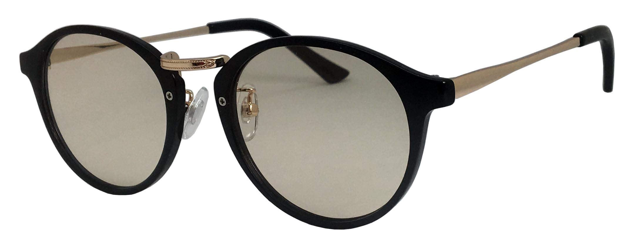 

az Стильные очки для чтения Light Cut Sabae Производитель высокоэффективных линз Очки для чтения Черные коричневые линзы [лейбл FaceTrick] УФ/ближний инфракрасный/синий