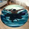 Roronoa Zoro Round Area Rug Carpet Rug For Living Room Bedroom Sofa Playroom Decor Nonslip Floor Mat