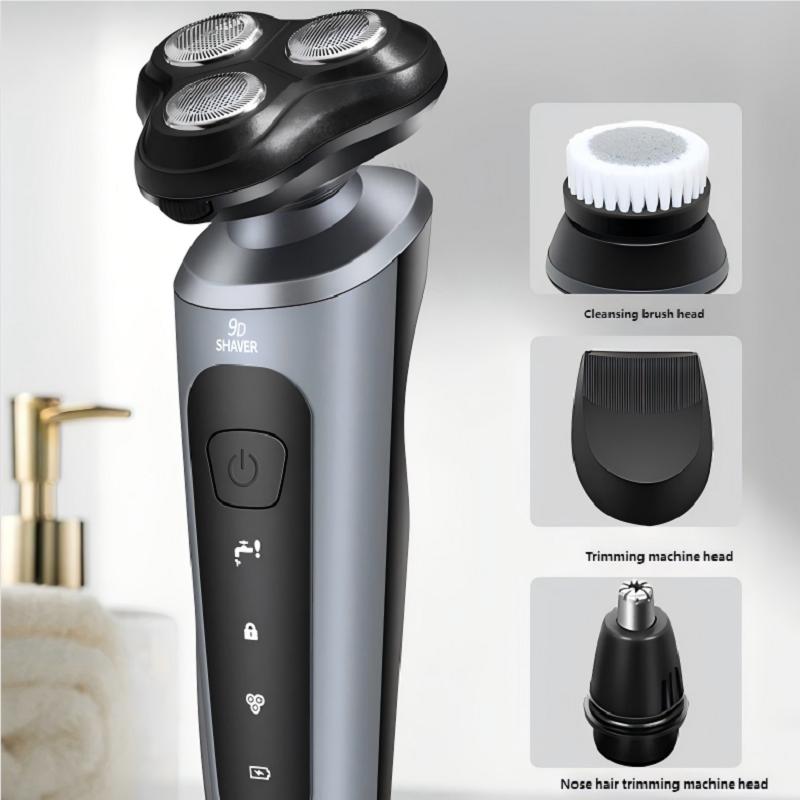 Men's Intelligent Rechargeable Shaver Wet/Dry Beard Razor ABS Tondeuse Dissolving Beard Rechargeable Razor for Smooth Skin