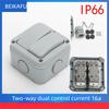 Avoir IP66 Wall Light Switches 1 2 Gang 2Way Outdoor Waterproof Dustproof Doorbell Push Button Switch 110V~220V Plastic Material