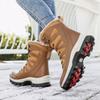 Nowe zewnętrzne buty zimowe dla par, duże rozmiary, wysokie, ciepłe, pikowane, pogrubione, buty turystyczne outdoorowe