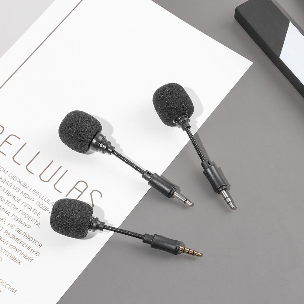 Card Mobile Phone Studio Megaphone Interview Microphone Mini Jack Microphone Stereo Mic Recording