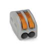 Borne De Connexion - Wago - 3 X 0.08-4mm Souples Ou Rigides - Gris - Intérieur