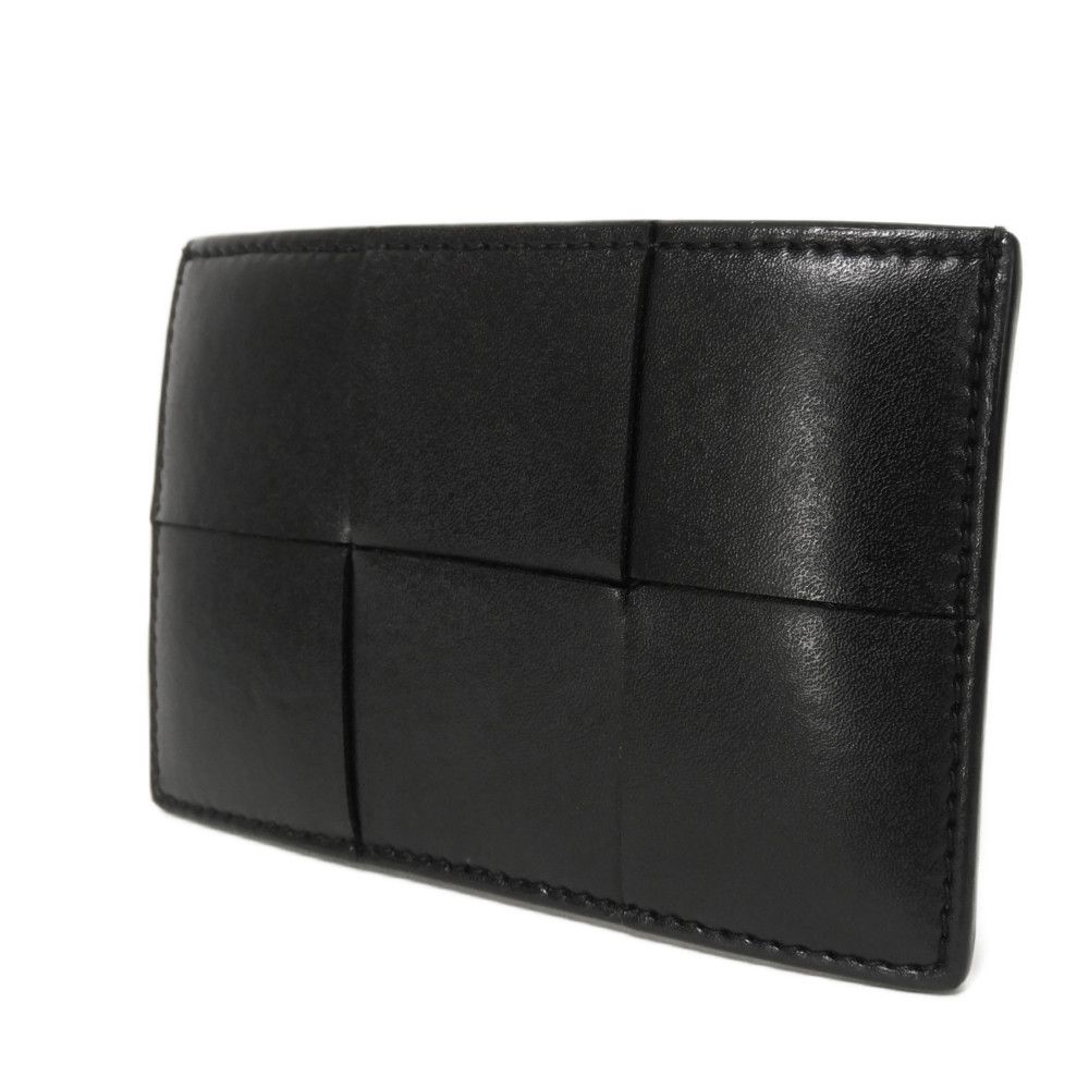 Portofel de carduri de credit cu casetă folosit 11897 651401 VCQC4 8425 7946 RFID Maxi Intrecciato Negru Unisex din Japonia AUTENTIC