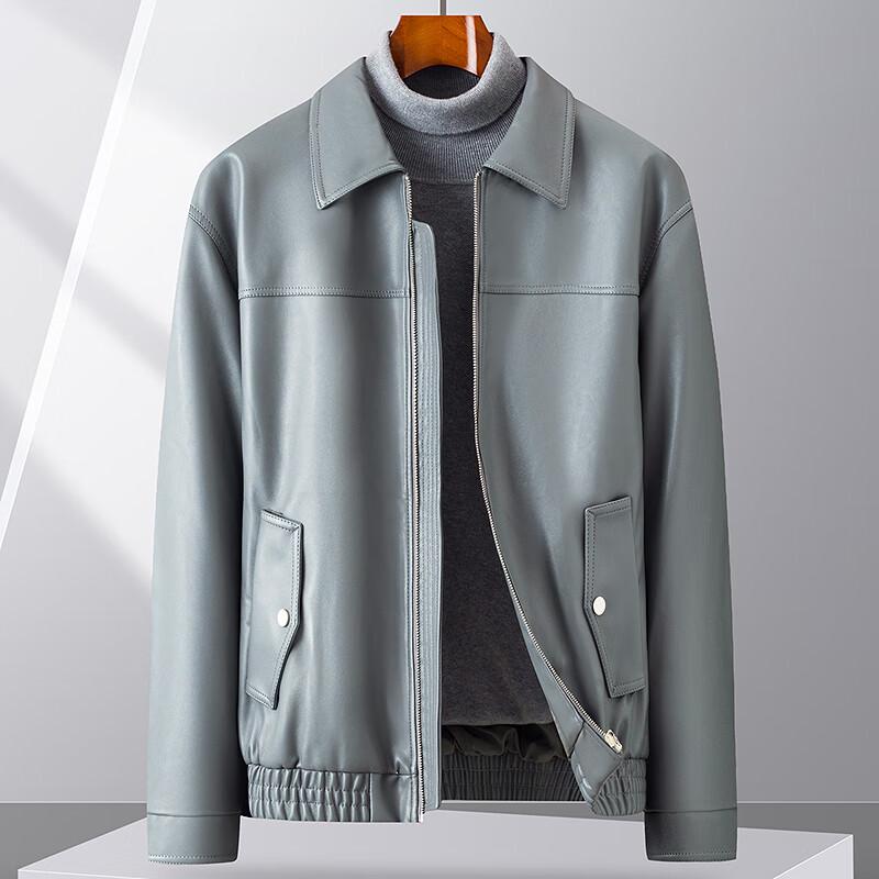 

FAPAI Men s Casual PU Leather Jacket XL