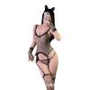 Sexy leopard print new nightclub women's wild temptation leopard print garter belt integrated suit uniform female one-piece cute