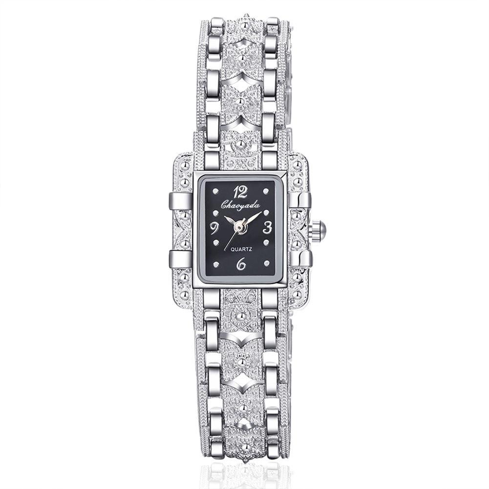 Elegant Roman Style Women's Watch With Sparkling Accents And Alloy Band