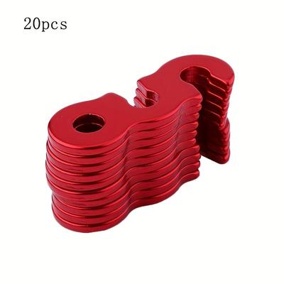 20 Pcs Aluminium Alloy Latch Hooks Wind Rope Buckle Stopper for Secure Tent Shelter