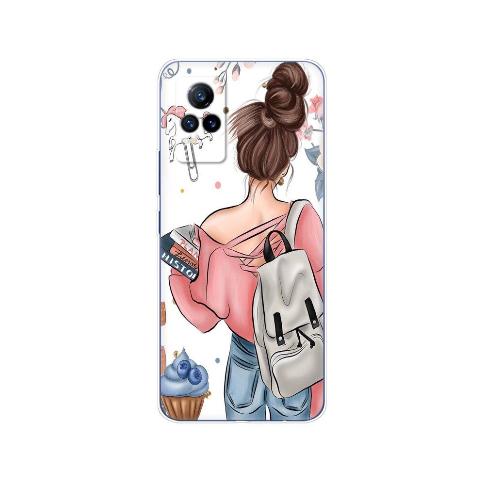 

Чехол для vivo V21 для vivo V21e 4G, мягкий силиконовый чехол на заднюю панель для VIVO V 21 e VivoV21 4G 5G, чехол из ТПУ, бампер, снег, Рождество vivo V21e 4G