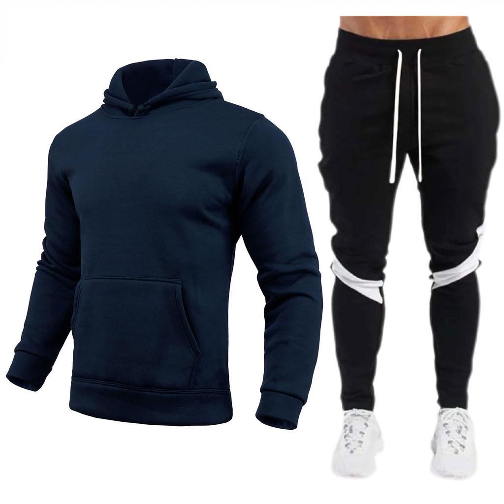 220g Solid Color Pullover Men's Women's Hoodie Sports Set Fleece Hooded Sweatshirt