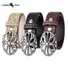 Classic Embossed Color Changing Western Cowboy Belt Buckle Belt Edge Smooth Buckle Personality Belt